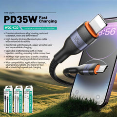 WK WDC-C33 PD35W Type-C to 8 Pin Ryteng Char...