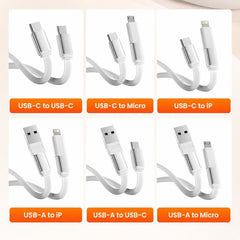 Estuche de almacenamiento para cable de carga retráctil multifuncional de 100 W
