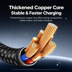 TOTU CB-21-L+T 1.2m 2-in-1 Type-C to 8 Pin +...