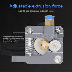 Kit de extrusora Bowden de bloque plateado totalmente metálico para impresora 3D