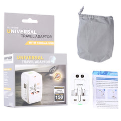 Convertidor universal de viaje con USB dual