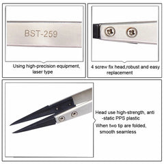 BEST BST-259 Pinza estática Snti de acero in...