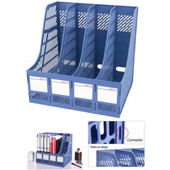 Deli 9848 Estante para archivos de caja de archivos de 4 secciones
