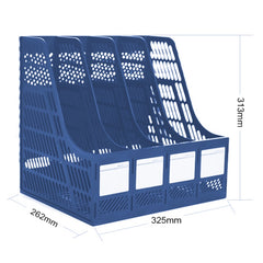 Deli 9848 Estante para archivos de caja de archivos de 4 secciones