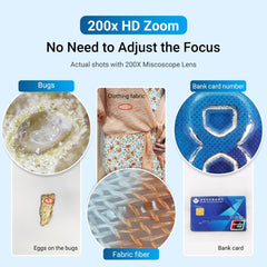 APEXEL APL-MS002BK 200X HD Microscopio portá...