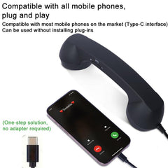 Micrófono con conector tipo C, teléfono retr...