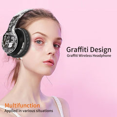 B1 Graffiti Pattern Auriculares inalámbricos Bluetooth V5.0