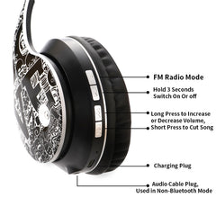 B1 Graffiti Pattern Auriculares inalámbricos Bluetooth V5.0