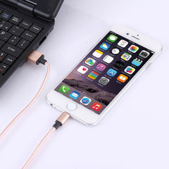 Cable de datos de carga tejido de 1 m de 8 pines a USB 2.0