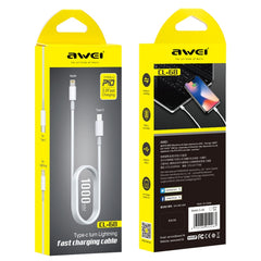 Cable de datos de carga rápida AWEI CL-68 PD de 8 pines, longitud: 1 m
