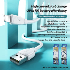 REMAX RC-138i 2.4A USB a cable de datos de c...