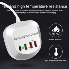 WLX-T3P 4 en 1 PD + QC Cargador USB de carga...