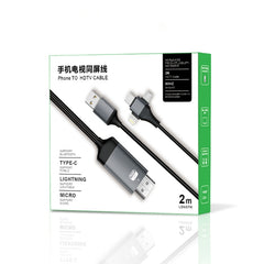 P8J Aluminio 3 en 1 Cable de 8 pines + Micro...