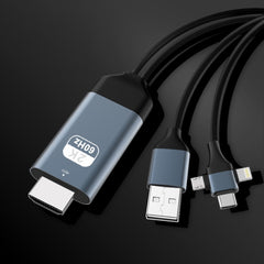 P8J Aluminio 3 en 1 Cable de 8 pines + Micro...
