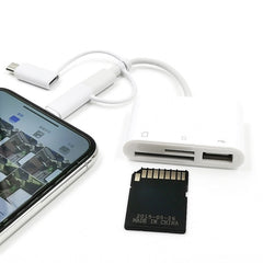 Adaptador extensor USB OTG para lector de tarjetas 3 en 1