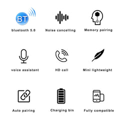 263 TWS CVC8.0 Auricular Bluetooth con cance...