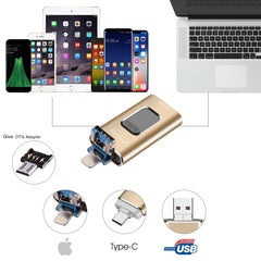Richwell 3 en 1 64G Tipo-C + 8 pines + Disco flash USB 3.0