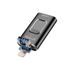Richwell 3 en 1 64G Tipo-C + 8 pines + Disco flash USB 3.0