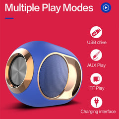 Altavoz Bluetooth inalámbrico bajo impermeable al aire libre X6 TWS