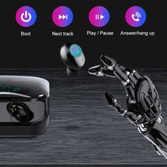 Auriculares Bluetooth estéreo inalámbricos binaurales M7 TWS V5.0