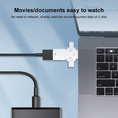 Adaptador USB 2.0 a 8 pines + USB-C / Type-C + Micro USB OTG