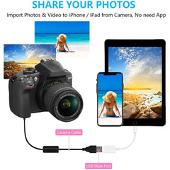 Adaptador de cámara NK102, compatible con sistemas iOS 13.0 y superiores