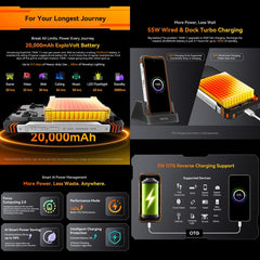 Blackview Oscal TANK 1, 12 GB + 256 GB, 6,78...