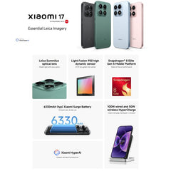Xiaomi 17 Global, 12 GB + 256 GB, lector de ...