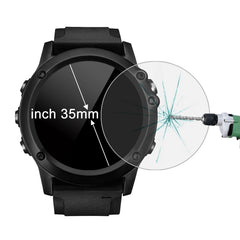 35m m Dial circular Smart Watch 0.2m m 9H moderaron la película de cristal