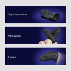 10 PCS Nylon + Funda de pantalla táctil de fibra conductora para dedo pulgar / índice