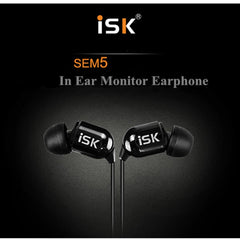 ISK SEM5 Auricular intrauditivo estéreo HiFi de 3,5 mm con monitor