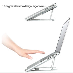 Soporte extensor de altura para computadora portátil, tamaño: 22,3x23,5x1,3 cm