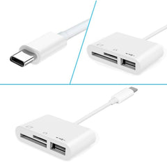 NK103TC 3 en 1 USB-C / Type-C macho a SD + T...