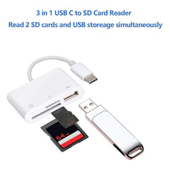 NK103TC 3 en 1 USB-C / Type-C macho a SD + T...