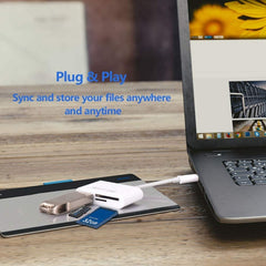 NK103TC 3 en 1 USB-C / Type-C macho a SD + T...