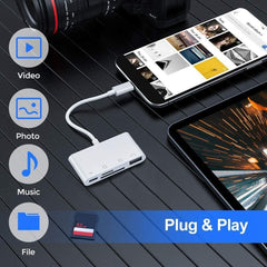 NK108LTC 4 en 1 USB-C macho a SD + TF + USB ...