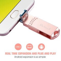 Richwell 3 en 1 128G Tipo-C + Micro USB + Disco flash USB 3.0