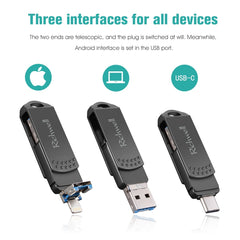 Richwell 16G Tipo-C + 8 pines + Disco flash USB 3.0