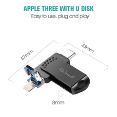 Richwell 16G Tipo-C + 8 pines + Disco flash USB 3.0