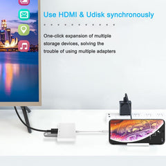 5 en 1 8 pines macho a USB + HDMI + ranura p...