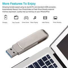 Richwell 3 en 1 128G Micro USB + 8 pines + U...