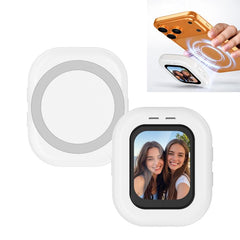 Vlog con teléfono, selfie, monitor de pantalla