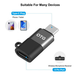 Adaptador USB-C/Tipo-C a USB-C/Tipo-C OTG de...