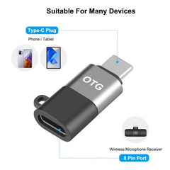 Adaptador USB-C/Tipo-C a USB-C/Tipo-C OTG de...