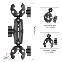 Abrazadera de cangrejo para motocicleta, soporte de cabeza de bola de montaje fijo para GoPro