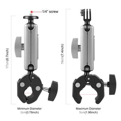PULUZ Motocicleta Cangrejo Alicates Soporte de brazo de clip