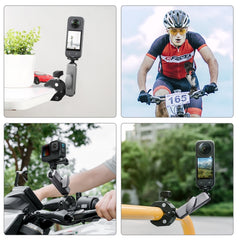 PULUZ Motocicleta Cangrejo Alicates Soporte de brazo de clip