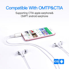 Adaptador divisor de auriculares con conector estéreo de 3,5 mm