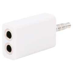 Adaptador divisor de auriculares con conector estéreo de 3,5 mm