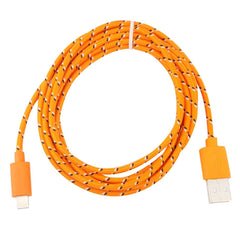 Cable de carga de transferencia de datos de 8 pines USB de red de nailon de 1 m